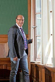 Matthias Senn im Gemeinderatssaal in Kriens: «Beim Bypass beweisen wir durchaus Selbstbewusstsein.» (Bild Dominik Wunderli)