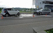 An den beiden Autos entstand erheblicher Sachschaden. (Bild: Luzerner Polizei (Neuenkirch, 13. Juli 2017))