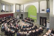 Blick in den Kantonsrat: Die Fraktionen werden demnächst über die Sparpläne der Regierung informiert. (Bild: Pius Amrein (Luzern, 12. Dezember 2016))