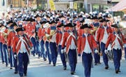 Die Harmoniemusik Kriens am diesjährigen Musiktag, der am 28. Mai in Schüpfheim stattfand. (Bild: PD)