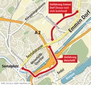 Diese beiden Umfahrungen sind geplant. (Bild: Neue LZ)