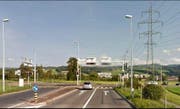 Während den Bauarbeiten kann nicht von der Südstrasse nach links Richtung Baar abgebogen werden. (Bild: Maps Google)