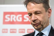 Unmittelbar nach dem Nein zu No Billag kündete SRG-Generaldirektor Gilles Marchand unter anderem einen Stellenabbau an. (Bild: Keystone)