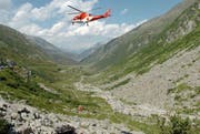 Eine Helikopter der Rega über dem Gotthardmätteli. (Symbolbild / Keystone)