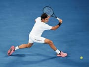 Roger Federer (Bild) konnte gegen Jan-Lennard Struff in der weniger heissen Night Session antreten. (Bild: Lukas Coch/EPA (Melbourne, 18. Januar 2018))