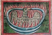 «Phönix aus der Asche» (Buchmalerei, 13. Jahrhundert). (Bild: PD)