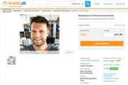 Auf der Internettplattform Ricardo gibt es das Nachtessen mit Toby Schwarzentruber zu ersteigern. (Bild: Screenshot Ricardo.ch)
