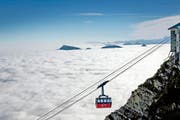 Schon bald ein historisches Bild: Die 1956 erbaute Pilatus-Luftseilbahn wird komplett neu gebaut. (Bild Swiss-image.ch)