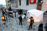 Für die Folge «Schmutziger Donnerstag» wurde im Februar 2012 auf dem Kapellplatz gedreht. (Bild: Philipp Schmidli (Luzern, 16. Februar 2012))