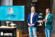 Flavio Cuoni (links) und Geschäftspartner Othmar Müller scheiterten mit ihrem Online-Torten-Versand in der Vox-Sendung «Die Höhle des Löwen». (Bild: Bernd-Michael Maurer / Vox)