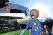 Euros im Überfluss präsentierte der STV Altbüron am Umzug. (Bild Nadia Schärli)