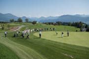 Überblick über den Golfplatz Meggen. (Bild: Dominik Wunderli (Meggen, 25. August 2017))