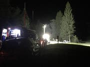 Die Unfallstelle in Adligenswil. (Bild: René Meier (Adligenswil, 10. September 2017))