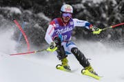 Bernhard Niederberger am Slalom-Weltcuprennen 2016 am Lauberhorn. (Bild: Jean-Christophe Bott / Keystone (Wengen, 17. Januar 2016))