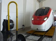 Zugsimulator «Giruno» in der Schienenhalle des Verkehrshauses. (Bild: PD)