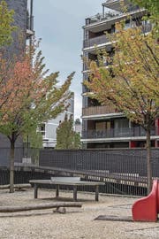 Blick auf die genossenschaftliche Siedlung Tribschenstadt der ABL. (Bild: Nadia Schärli (12. September 2017))