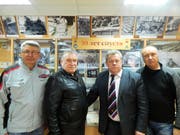 Als Liquidatoren im Einsatz: (v. l.) Wjatscheslaw Filonow, Wladimir Pawlow, Wladimir Naumow und Sergei Aldochin im Tschernobyl-Museum in Tula. (Bild Stefan Scholl)