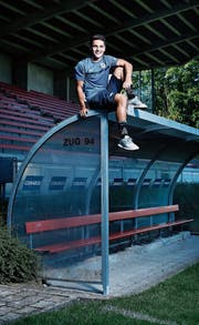Aussenverteidiger Marco Weiss in den Farben von Zug 94. (Bild: Stefan Kaiser (Zug, 22. August 2017))