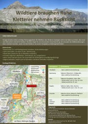 Die neue Infotafel für Kletterer im Kanton Obwalden. (Bild: pd)