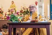 Abt Bhiksu Thich Nhu Tu während der Zeremonie des buddhistischen Vollmondfestes. (Bild: Nadia Schärli (Nebikon, 3. März 2018))