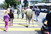 In der Innenstadt sind Ampeln zu kurz grün – zu diesem Schluss kommt ein Test des Kinderparlaments. (Bild: PD)