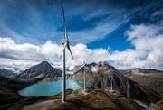 Der Windpark Gries. (Bild: Olivier Maire/Photo-GenicOLIVIER MAIRE (PHOTO-GENIC.CH))