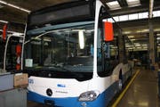Die neuen Mercedes-Busse sind rund zehn Meter lang. (Bild: facebook.com/verkehrsbetriebeluzern)