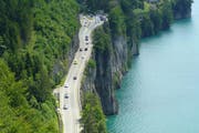 Ein Blick auf die Axenstrasse. (Bild: René Meier / Luzernerzeitung.ch)