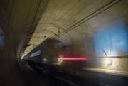 Der Gotthard-Basistunnel ist seit einem Jahr in Betrieb. (Bild: Urs Flüeler/KEY (Amsteg, 31. Januar 2017))
