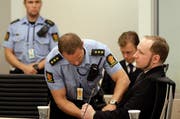 Anders Breivik während seines Prozesses im August 2012. (Bild: Keystone)