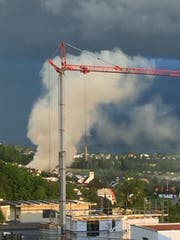Der Brand in Geuensee war von weitem zu sehen. (Bild Leserreporter)