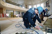 Die Umbauarbeiten am und im Theater Casino Zug sind jetzt abgeschlossen. (Bild: Stefan Kaiser (Zug, 19. Dezember. 2016))