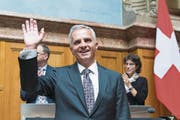 FDP-Bundesrat Didier Burkhalter verabschiedete sich gestern aus dem Nationalrat. (Bild: Keystone)
