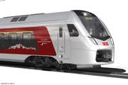 So werden die neuen SOB-Züge aussehen, die zwischen Luzern und St. Gallen verkehren. (Bild: pd)