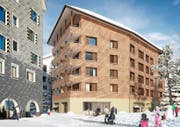 Der Ausbau des Tourismusresorts Andermatt schreitet voran: Im kommenden Jahr erfolgt der Spatenstich für die beiden Apartmenthäuser Wolf (rechts) und Edelweiss. (Bild: PD)