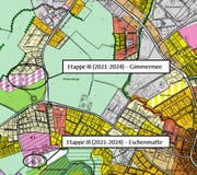 Blick auf Rothenburg. Die beiden Gebiete werden nicht an Baugenossenschaften verkauft oder im Baurecht abgegeben. (Bild: PD)