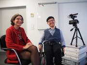 Frau Landammann Manuela Weichelt und der Video-Blogger Jahn Graf. (Bild: PD)