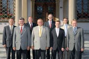 Plant für die Zukunft: Die Schwyzer Regierung. (Bild Pius Amrein/Neue LZ)