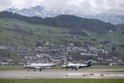 Blick auf den Flugplatz Buochs. (Bild: Alexandra Wey / Keystone)