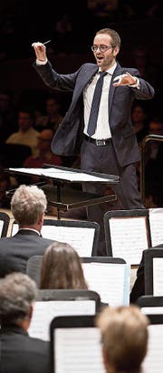 Hervé Grélat, Dirigent des Blasorchesters Stadtmusik Luzern. (Bild: Manuela Jans-Koch)