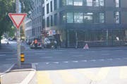 Ein Bild der Unfallstelle in Zug. (Bild: Zuger Polizei)