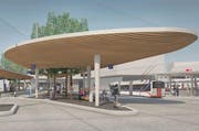 Am Bahnhof Ebikon soll ein Bushub entstehen. (Bild: Visualisierung PD)