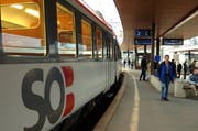 Ein Zug der Südostbahn im Bahnhof Arth-Goldau. (Archivbild)