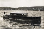 Die Jacht Meggenhorn bei einer Probefahrt auf dem Zürichsee im Jahre 1926. (Bild: PD)
