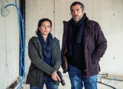 Liz Ritschard (Delia Mayer) und Reto Flückiger (Stefan Gubser) (Bild SRF / Daniel Winkler)