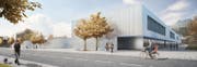 So soll das Sportzentrum Kleinfeld in Kriens dereinst aussehen. (Bild: Visualisierund PD)