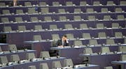 Es gibt britische Sitze zu vergeben: Blick auf den EU-Parlamentssaal in Strassburg. (Bild: Christopher Furlong/Getty (Strassburg, 12. Mai 2016))