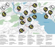 Das sind die Sommer-Baustellen in der Stadt Luzern. (Bild: Grafik Isi)