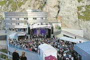 Dada Ante Portas bei ihrem Auftritt am «Pilatus On The Rocks». (Bild: Corinne Glanzmann (Pilatus, 26. August 2017))