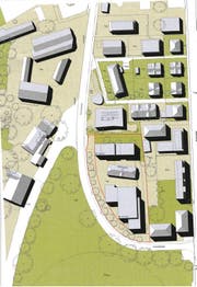 Das Grundstück mit einem Wohnhaus, zwei kleinen Schuppen, einem Brunnen und dem Salzmagazin umfasst eine Fläche von 486 Quadratmetern. (Bild: Grafik: PD/Büro Konstrukt)